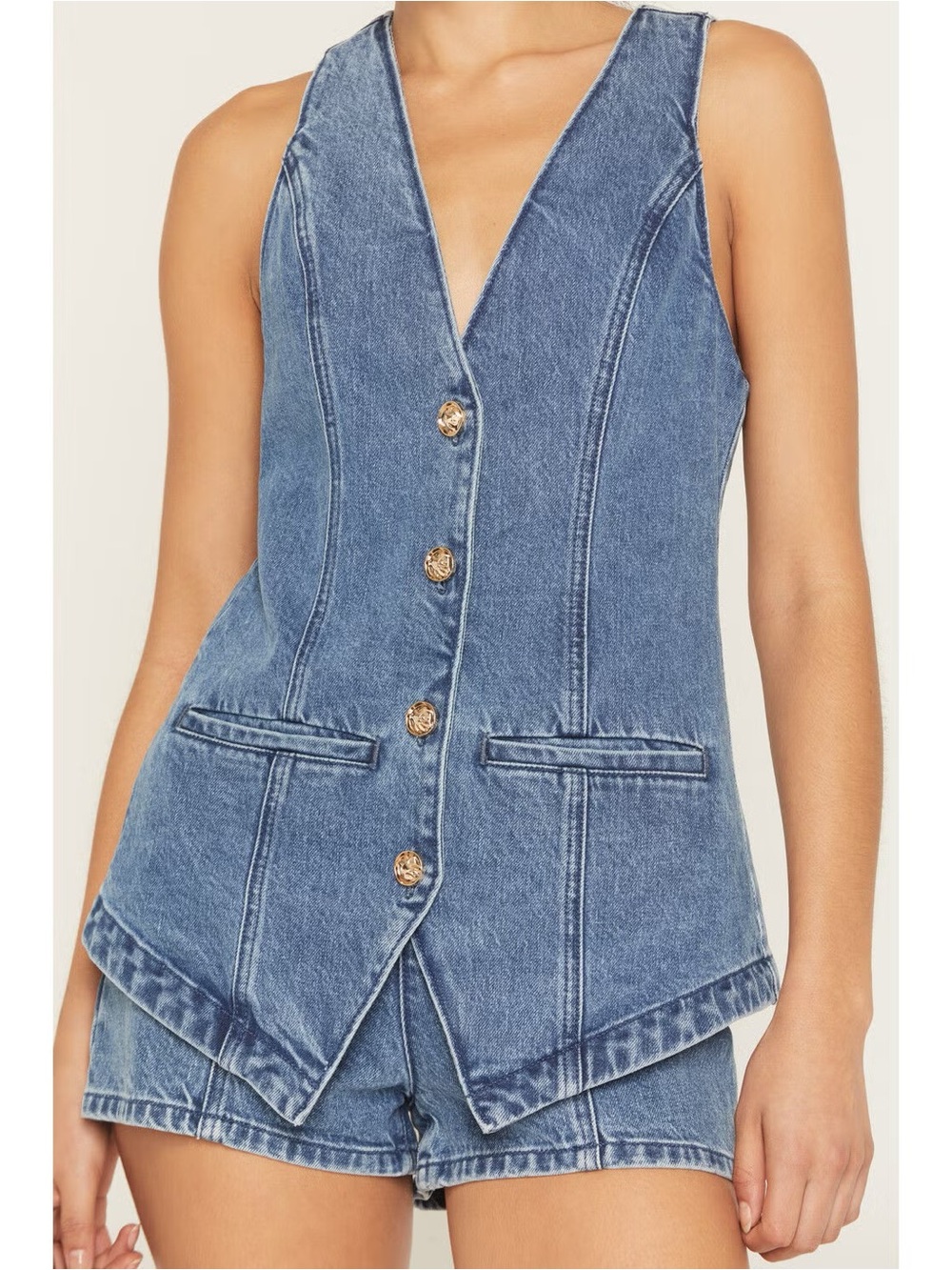 Show Me Your Mumu Venture Out Denim Romper